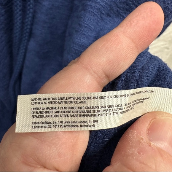 Anthropologie Daily Practice Afterglow Hooded Mini Dress Navy Size XS - Picture 7 of 8